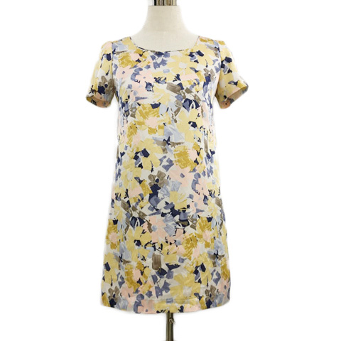 プロポーション ボディドレッシング Proportion Body Dressing ワンピース Iライン ミニ 花柄 半袖 2 ピンク 白 ホワイト レディース 173 ベクトルパーク