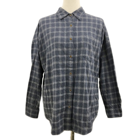 アングリッド Ungrid シャツ ネルシャツ スタンダード チェック 長袖 F グレー 青 ブルー レディース 173 ベクトルパーク