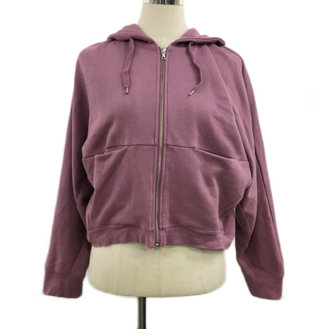 ハレ Hare パーカー フーディ スウェット地 無地 ジップアップ 長袖 F 紫 ピンク パープル レディース 173 ベクトルパーク