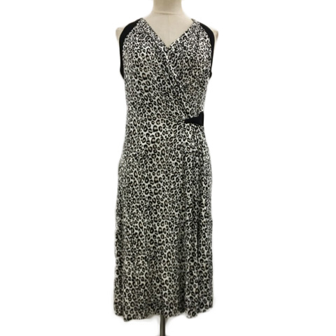 シネカノン Sinequanone ワンピース Aライン ひざ丈 カシュクール アニマル柄 ノースリーブ 白 黒 ホワイト ブラック レディース 173 ベクトルパーク シネカノン Sinequanone ワンピース Aライン ひざ丈 カシュクール アニマル柄 ノースリーブ 白 黒 ホワイト ブラック レディース 173 ベクトルパーク