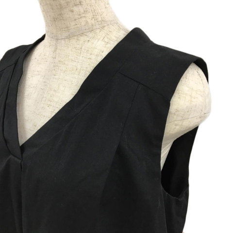 ジュエルチェンジズ Jewel Changes アローズ ワンピース Aライン ひざ丈 無地 ノースリーブ 黒 ブラック レディース 173 ベクトルパーク