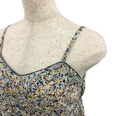 N Natural Beauty Basic N ナチュラルビューティーベーシック ワンピース キャミソール Aライン ミニ 花柄 ノースリーブ M 黄 赤 イエロー レッド レディース 173 ベクトルパーク