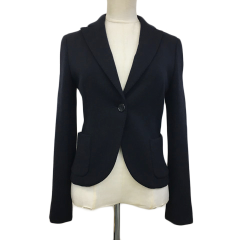 【新品】トゥモローランド テーラードジャケット 背抜き 38 M ブラック トゥモローランドコレクション TOMORROWLAND collection ジャケット