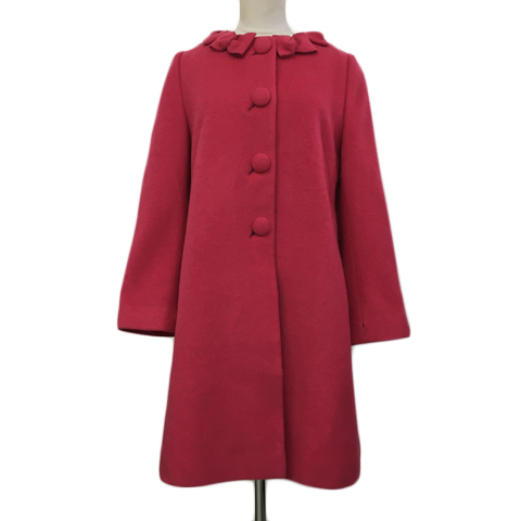 ウィルセレクション WILLSELECTION コート ノーカラー ミドル リボン 