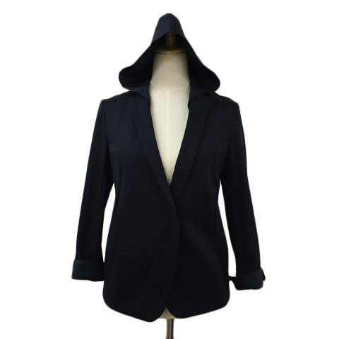 comme ca du mode アウター　上着　ネイビー　フード セットアップ対応Easy Active Wear 2WAY ZIPブルゾン COMME CA ISM