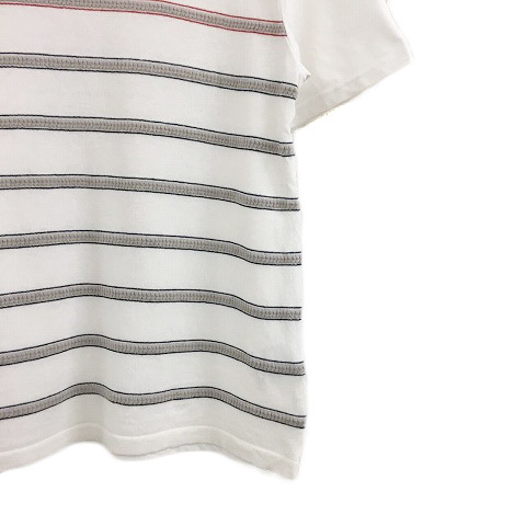 グッチ ニット カットソー 七分袖 クルーネック 切替 絹 シルク XS 黒 