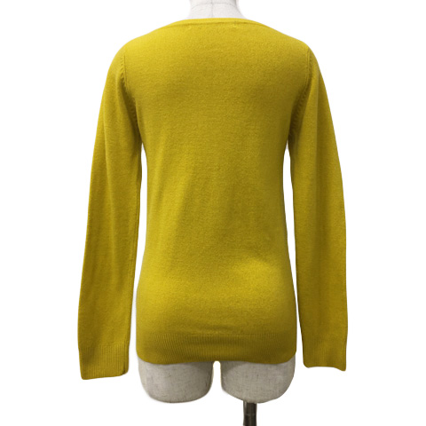 ニットプルオーバー M マスタードイエロー