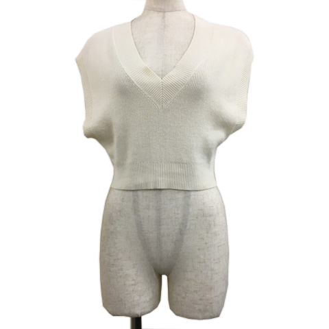 snidel スナイデル ニット　ベスト　ノースリーブ　パープル　F snidel ノースリーブ ニットベスト