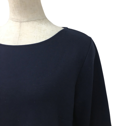 ナチュラルビューティーベーシック カットソー プルオーバー 無地 長袖 M 黒 中古ナチュラルビューティーベーシック カットソー プルオーバー