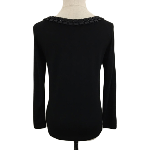 エポカ EPOCA セーター ニット プルオーバー Vネック フリル ビーズ  