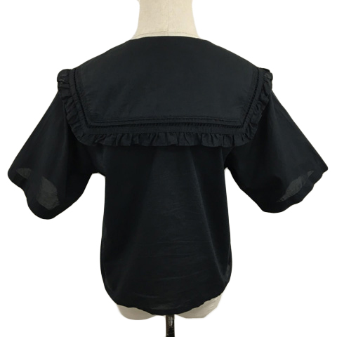 レイビームス Ray Beams シャツ ブラウス ビッグカラー レース 無地 五 