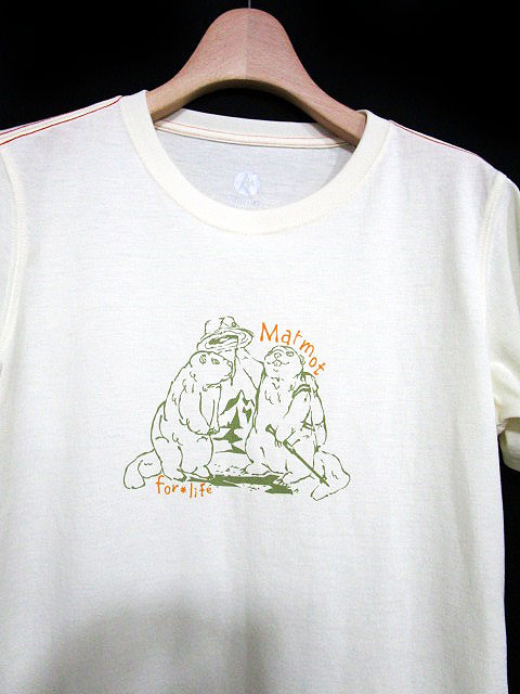マーモット MARMOT Tシャツ 半袖 プリント M オフホワイト /KM