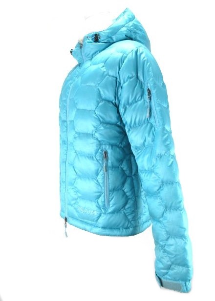 マーモット MARMOT ダウンジャケット フード 650フィル S ブルー 水色