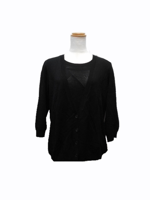 ベラルディ BERARDI アンサンブルニット 黒 ブラック サイズT6 /ft 