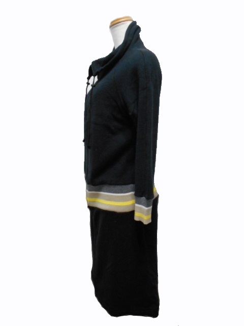 タバサ Tabasa ジャージ風ワンピース 36 ブラック 黒 Ft 176 ベクトルパーク