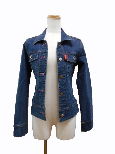 クレージュ courreges デニムジャケット ジージャン ストレッチ 38 