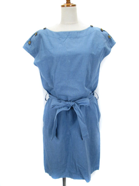 スティーブンアラン Steven Alan ワンピース デニム フレンチスリーブ 青 水色 ブルー レディース 176 ベクトルパーク