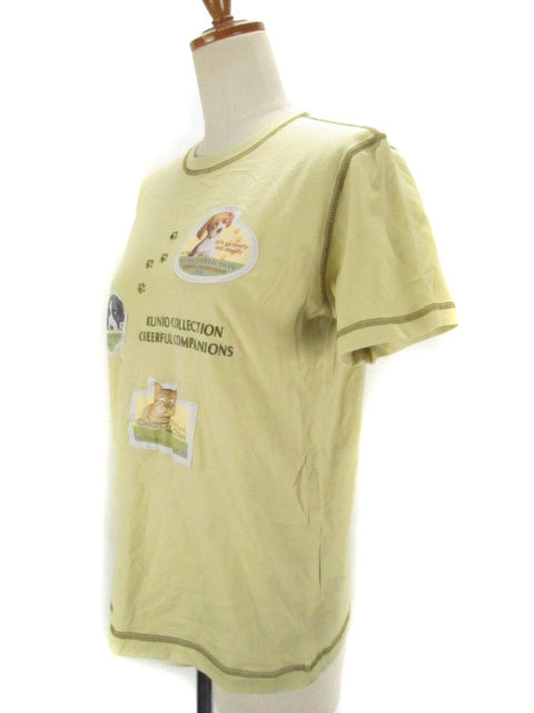 クニオコレクション Kunio Collection クニオサトウ カットソー Tシャツ アニマル ワッペン M ベージュ レディース 176 901903040010 ベクトルパーク