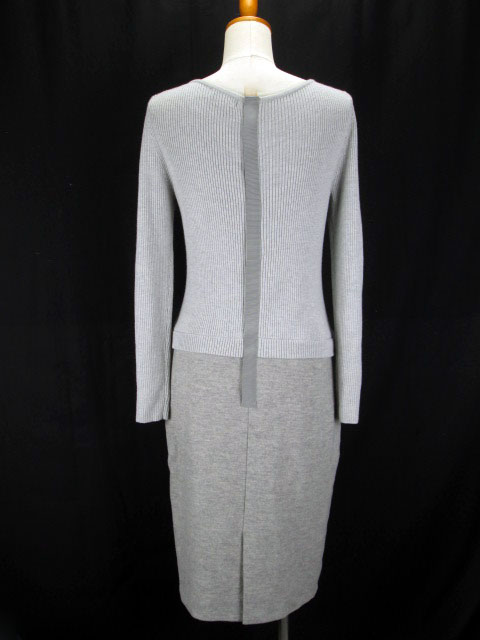 モガ Moga ワンピース ニット ドッキング ウール アンゴラ 2 グレー レディース 176 901904210019 ベクトルパーク