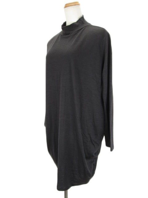 ミズイロインド Mizuiro Ind ワンピース ハイネック コクーン ウール 黒 レディース 176 ベクトルパーク