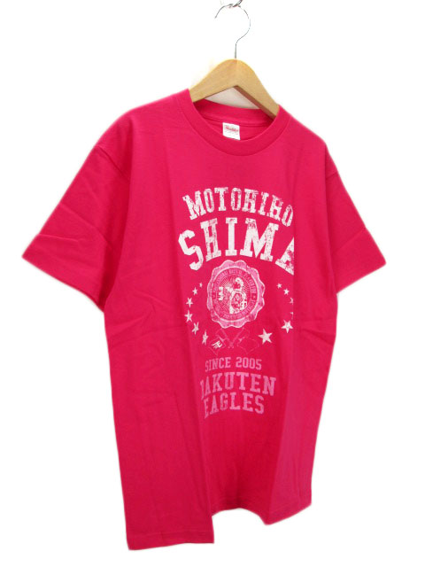 未使用品 楽天イーグルス Tシャツ 37 嶋 基宏 カレッジ M ピンク
