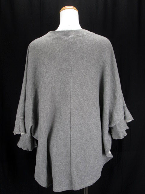 ユニクロ Uniqlo ダブルスタンダードクロージング カットソー スウェット ポンチョ フリル M グレー レディース 176 ベクトルパーク