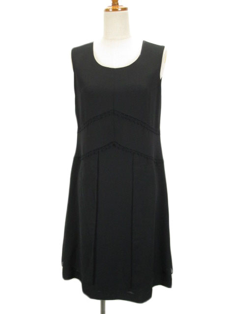 ミスアリス Miss Alice ワンピース フレア レース ノースリーブ 黒 レディース 176 ベクトルパーク