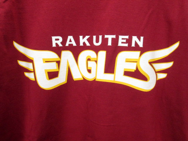 楽天イーグルス　宋家豪　実使用Ｔシャツ 楽天イーグルス Tシャツ 背番号 パイピング 嶋 S 赤 レッド