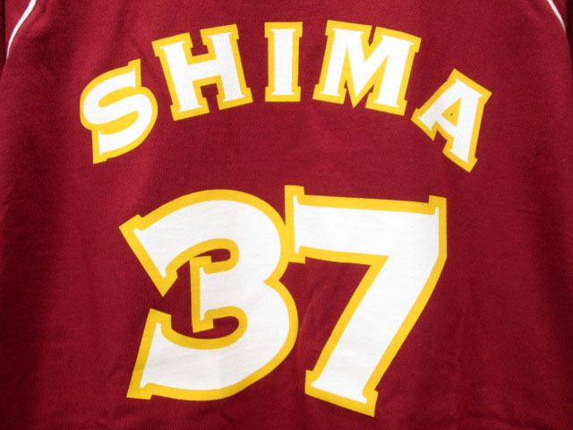 楽天イーグルス　宋家豪　実使用Ｔシャツ 楽天イーグルス Tシャツ 背番号 パイピング 嶋 S 赤 レッド