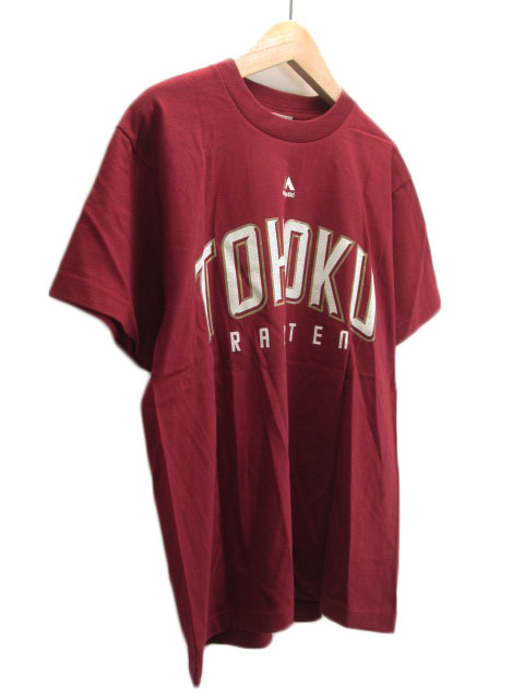 未使用品 楽天イーグルス Tシャツ 37 嶋 半袖 Majestic S 赤 メンズ 176 ベクトルパーク