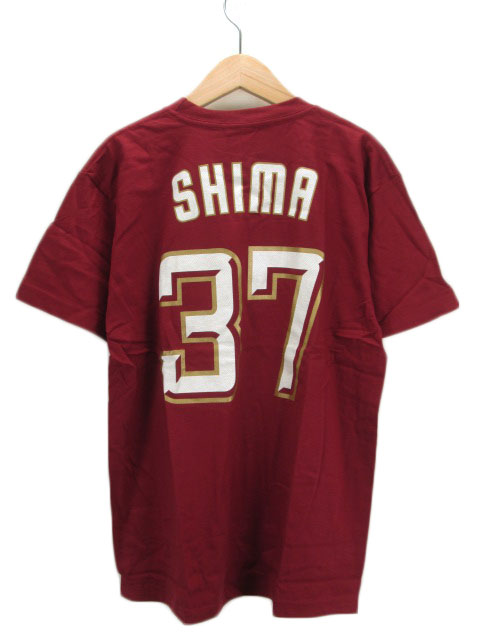 楽天イーグルス Tシャツ 37 嶋 半袖 majestic M 赤 メンズ 176