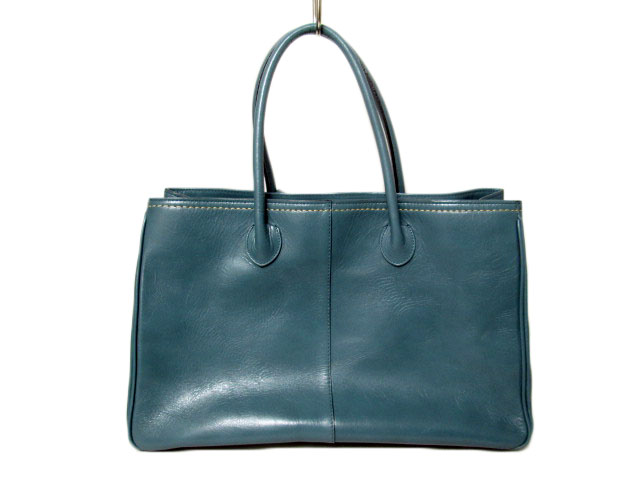 モントワ MONTOWA ハンドバッグ トート レザー 牛革 青 レディース 176 