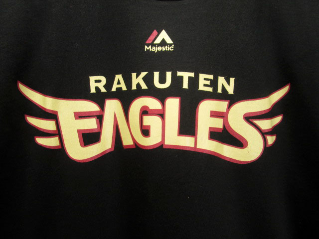 未使用品 楽天イーグルス Tシャツ ロゴ 半袖 Majestic S 黒 メンズ 176 ベクトルパーク 未使用品 楽天イーグルス Tシャツ ロゴ 半袖 Majestic S 黒 メンズ 176 ベクトルパーク
