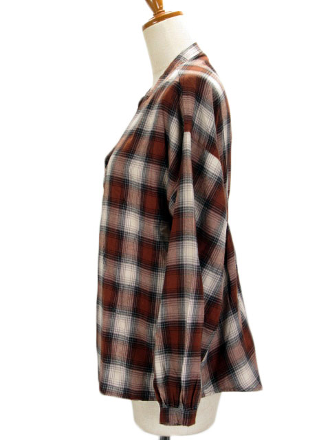 サマンサモスモス カットソー ブラウス プルオーバー ストライプ 長袖 M 紺 セール 7分袖ドッキングフリルプルオーバー（オフホワイト⁄ブラック