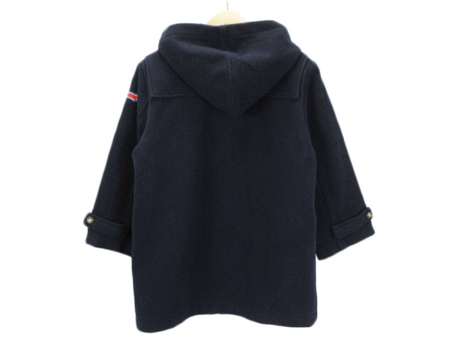 ミキハウス mikihouse ダッフルコート くま ワッペン 120 紺 ネイビー  