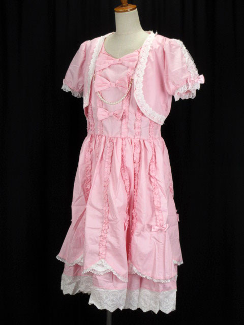 ボディーライン Body Line ボレロつき真珠姫ドレス ロリータ ゴスロリ 4l ピンク レディース 176 ベクトルパーク