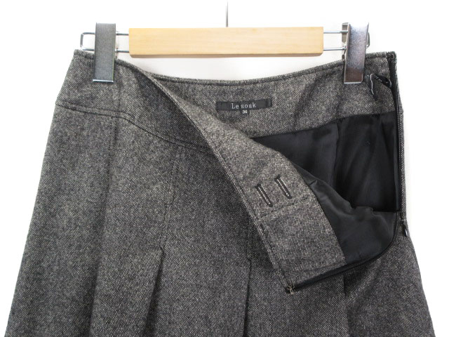 LE SOUKカシミヤスカート　黒　美品 LE SOUKカシミヤスカート黒美品