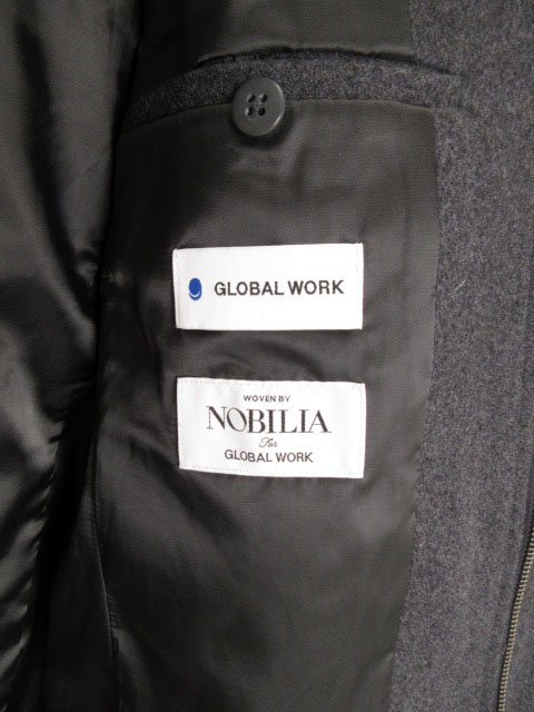 グローバルワーク Global Work Nobilia コート ロング フード ウール S グレー レディース 176 ベクトルパーク