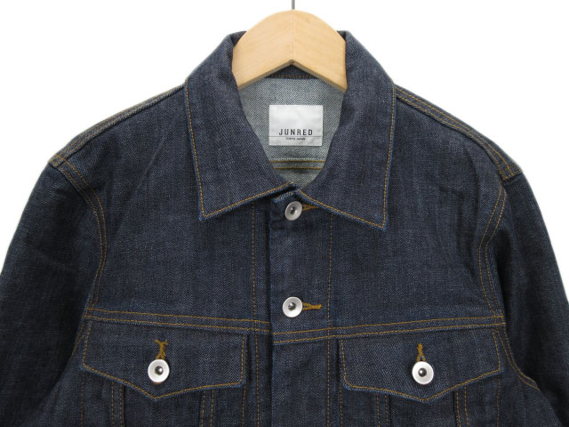 ジュンレッド Junred ジャケット デニム Gジャン ストレッチ M 紺 ネイビー メンズ 176 ベクトルパーク