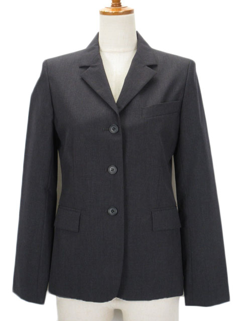 インエ i.n.e ジャケット テーラード シングル ウール 1 グレー