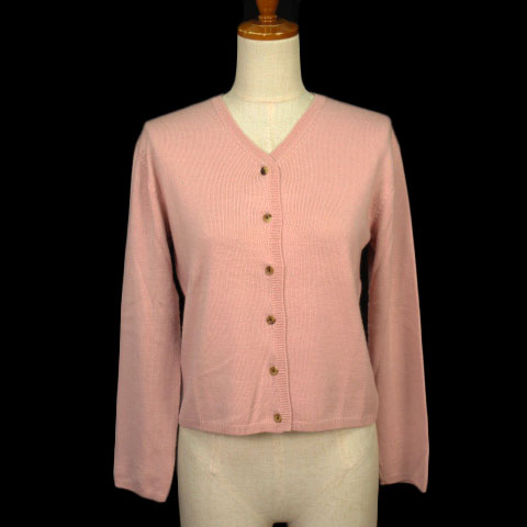 ヨシエイナバ Yoshie Inaba カーディガン ニット Vネック キャメル ピンク レディース 176 ベクトルパーク