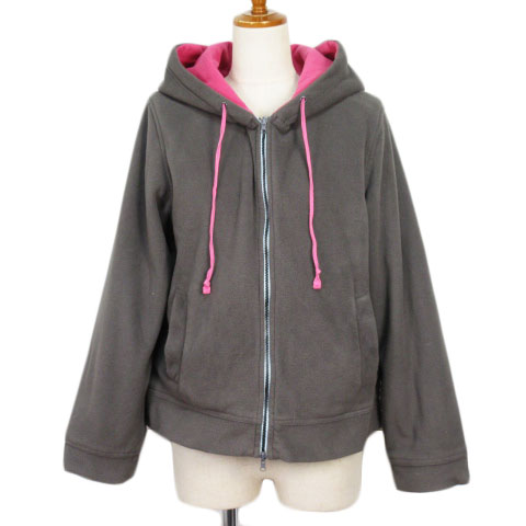 オットー Otto パーカー ジップアップ ダブルジップ フリース 3l グレー ピンク レディース 176 ベクトルパーク