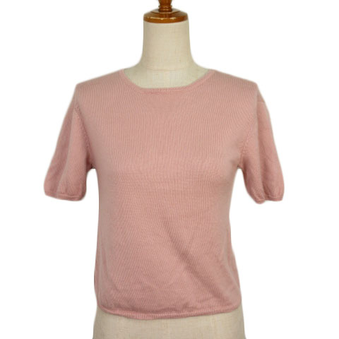 ヨシエイナバ Yoshie Inaba セーター ニット 半袖 キャメル ピンク レディース 176 ベクトルパーク