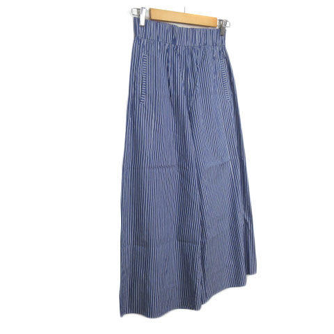ザラウーマン ZARA WOMAN パンツ ワイド ガウチョ ストライプ