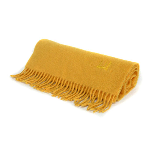 ダンヒル Dunhill マフラー カシミヤ スコットランド製 オレンジ 山吹色 メンズ 176 ベクトルパーク