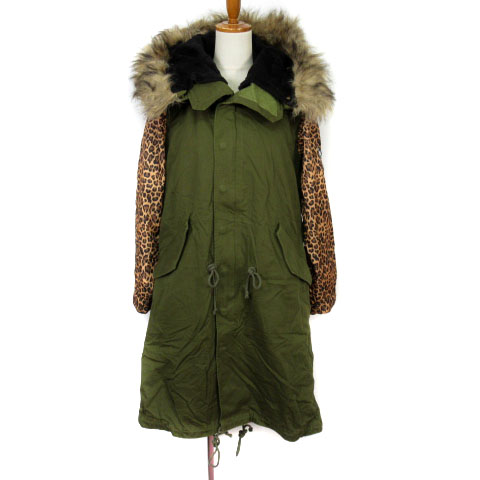 キャンディストリッパー Candy Stripper The Candy Club Mods Coat モッズコート ヒョウ柄 レオパード Pepe ライナー S 緑 カーキ レディース 176 ベクトルパーク