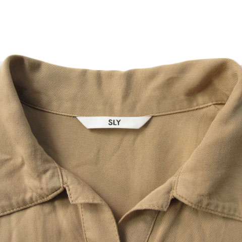スライ Sly ワンピース シャツワンピ ハイスリット アシンメトリー ベージュ レディース 176 ベクトルパーク