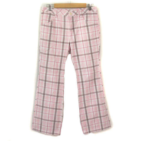 アディダス Adidas テーラーメイド ゴルフ パンツ チェック フレア ブーツカット L 国内正規 ピンク レディース 176 ベクトルパーク