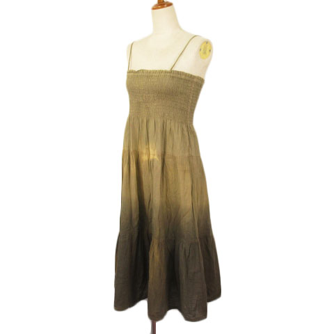 マライカ Malaika ワンピース キャミワンピ グラデーション タイダイ カーキ ベージュ レディース 176 ベクトルパーク