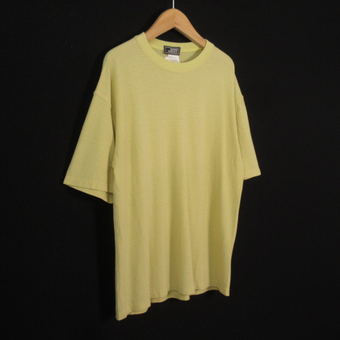 ジャンニヴェルサーチ ヴェルサーチェ GIANNI VERSACE ALIAS カットソー Tシャツ クルーネック コットン 国内正規 イタリア製 黄 イエロー メンズ 【未着用品】 GIANNI VERSACE ジャンニ ヴェルサーチ クールネック トレーナー スウェット